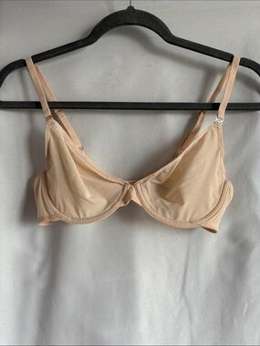 Sheer Nude Underwire Bra with Adjustable Straps